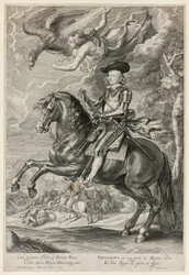 Ferdinand von Österreich zu Pferde