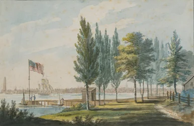 Philadelphia vom Delaware River aus gesehen