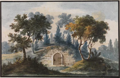 General Washingtons Grab in Mount Vernon (Kopie nach einem Stich in The Port Folio Magazine)