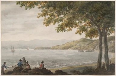 Shad-Fischer am Ufer des Hudson River