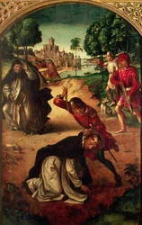 Ermordung des heiligen Petrus von Verona, spätes 15. Jahrhundert