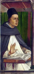 Der heilige Albert der Große (1205-1280) (Albertus Magnus, Albrecht von Bollstädt, Albert von Köln), Größe: 116x53, um 1473-1475, Nationalgalerie der Marken, Urbino