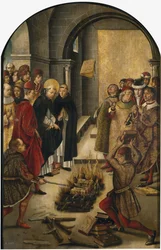 Das Streitgespräch zwischen dem heiligen Dominikus und den Albigensern, 1493-1499