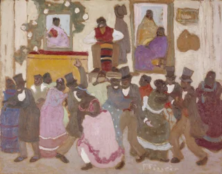 Tanzende Menschen: Candombe, um 1920