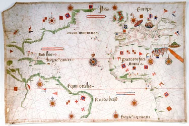 Portulankarte des Atlantischen Ozeans, Mittelmeers und Schwarzen Meeres