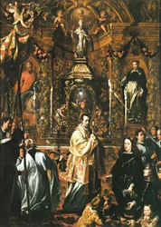 Carlos II vor der Heiligen Form - Pedro Ruiz González