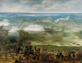 Isabel Clara Eugenia auf dem Gelände von Breda