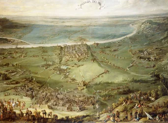 Die spanischen und kaiserlichen Truppen von Frankreich und Savoyen bei Valenza Po besiegt
