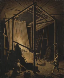 Kupfergießerei in der Falun-Mine