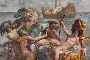 Neptun und das Schiff des Odysseus (Detail)