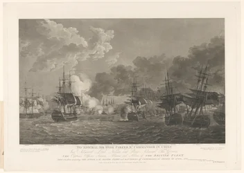 Ansicht der Seeschlacht bei Kopenhagen, 1801