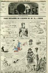 Abgetrennte Seite von Mademoiselle X. Titelblatt in „L