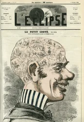 Little Creve, studiert Phrenologie. Titelblatt in „L