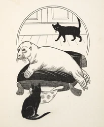 Eine domestizierte Robbe, aus Hundert Anekdoten über Tiere, veröffentlicht 1924