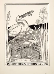 Die Frösche, die einen König wollten, aus Hundert Fabeln von Äsop, veröffentlicht 1903
