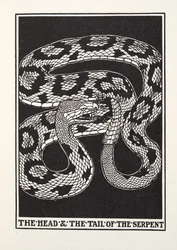 Der Kopf und der Schwanz der Schlange, aus Fontaine Fables, veröffentlicht 1905