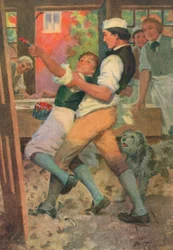 Illustration für Adam Bede von George Eliot (Farblithografie)