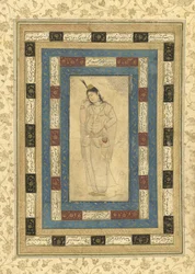 Eine stehende Dame, Isfahan, ca. 1620-25
