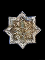 Achtzackige Sternfliese, Sultanabad, Iran, Il-Khanid-Dynastie