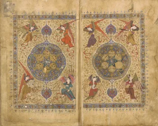 Khamsa (Quintett) von Khwaju Kirmani, Shiraz, Iran, Timuridische Periode, 1437-38