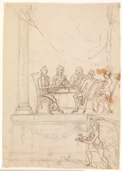 Die königliche Familie bei einem Bankett im Hirschholm Schloss am 29. September 1771