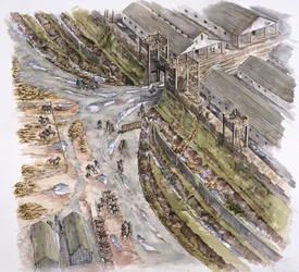Römisches Fort Ribchester, Lancashire, 60-70 n. Chr., 1996