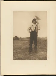 Heumacher mit Rechen. [Norfolk.]