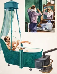 Baden und Rasieren