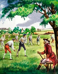 Frühes Cricketspiel