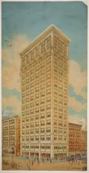Prairie School Wolkenkratzer, Chicago, Illinois, Perspektive