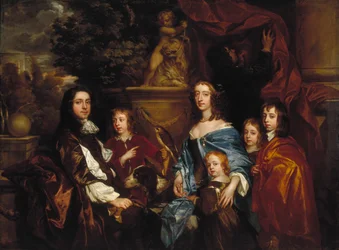 Sir Edward Hales und seine Familie, 1656