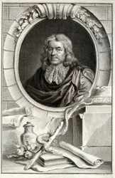 Thomas Sydenham, graviert von Jacobus Houbraken (1698-1780) veröffentlicht in Amsterdam, 1746