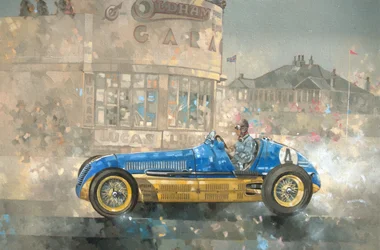Blauer und gelber Maserati von Bira