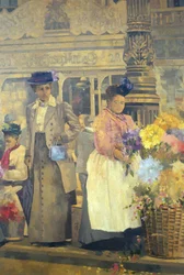 Blumenverkäufer, London