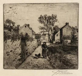 Ein Dorfszene