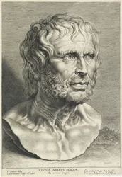 Büste von Seneca, graviert von Lucas Vorsterman