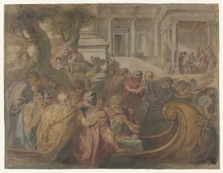 Ankunft von Odysseus und Gefährten bei Circe