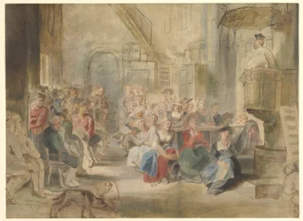 Eine Predigt in einer Dorfkirche, ca. 1630