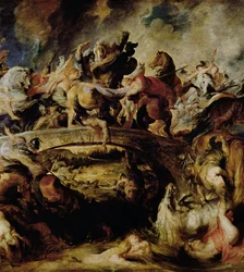 Schlacht der Amazonen und Griechen (Detail), ca. 1617