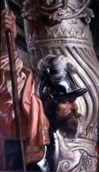 Hellebardenträger, Fragment der Gonzaga-Familie in Anbetung der Dreifaltigkeit (Detail)