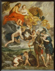 Henri IV erhält das Porträt von Marie de Medicis