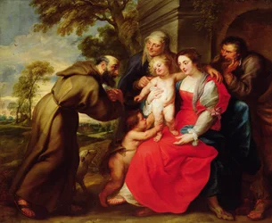Heilige Familie mit St. Franziskus, ca. 1625