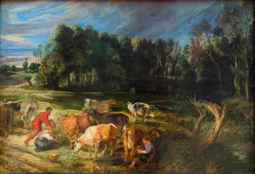 Landschaft mit Vieh
