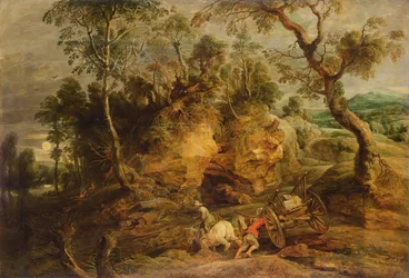 Landschaft mit Steinträgern, um 1620