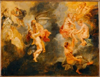 Die drei Parzen spinnen das Schicksal von Marie de Médicis