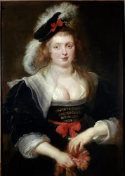 Porträt von Helene Fourment, im Handschuh. Porträt der Frau des Künstlers. Gemälde von Peter Paul Rubens 1630-1631