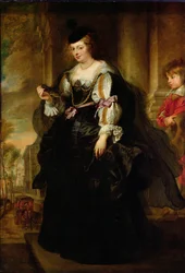 Porträt von Helene Fourment mit einer Kutsche, um 1639