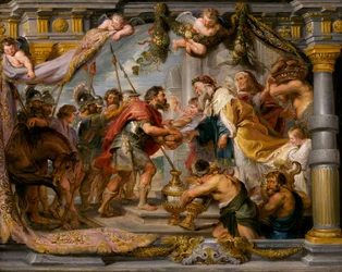 Das Treffen von Abraham und Melchisedek, um 1626