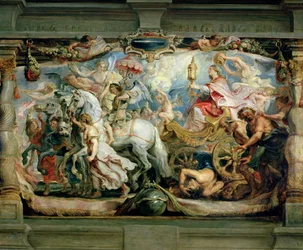 Der Triumph der Kirche über Wut, Hass und Zwietracht, vor 1628