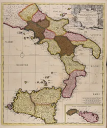 Südlicher Teil Italiens oder Königreich Neapel, Spanien untergeordnet